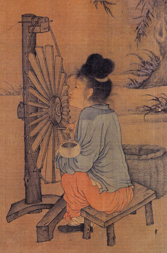 Сучжоу - родина шелка - прялка картина 15 века до нашей эры